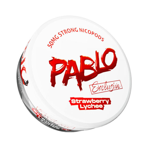 Pablo Exclusive Strawberry Lychee Super Strong Slim All White 50mg in Dubai