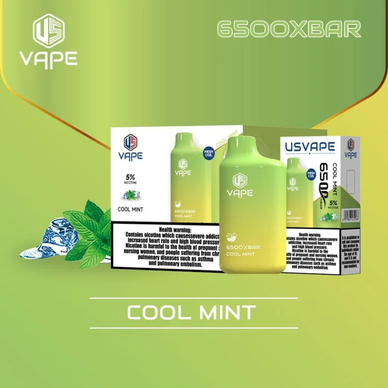 US Vape 6500 XBAR cool mint Disposable Kit In Dubai at genvapedubai.net