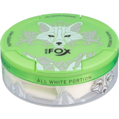 White Fox Peppered Mint Slim 16mg Nicotine Pouches in UAE
