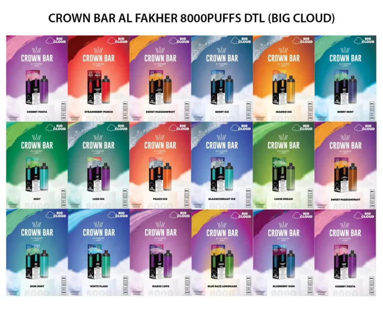 CROWN BAR AL FAKHER 5MG 8000PUFFS DTL IN UAE