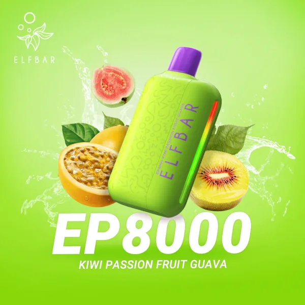 ELFBAR EP8000 PUFFS KIWI PASSION FRUIT GUAVA