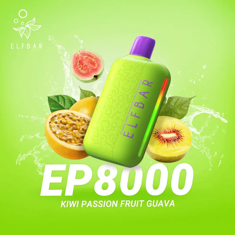 ELFBAR EP8000 PUFFS KIWI PASSION FRUIT GUAVA
