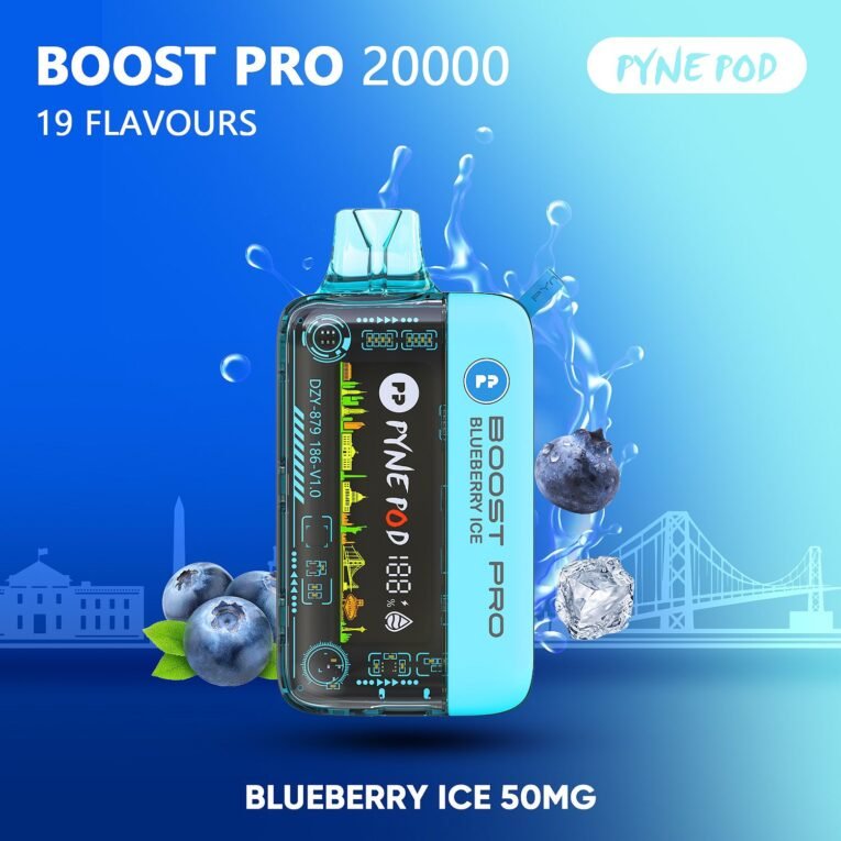 Pyne Pod Boost PRO 20K Blueberry Ice Disposable Vape 50mg