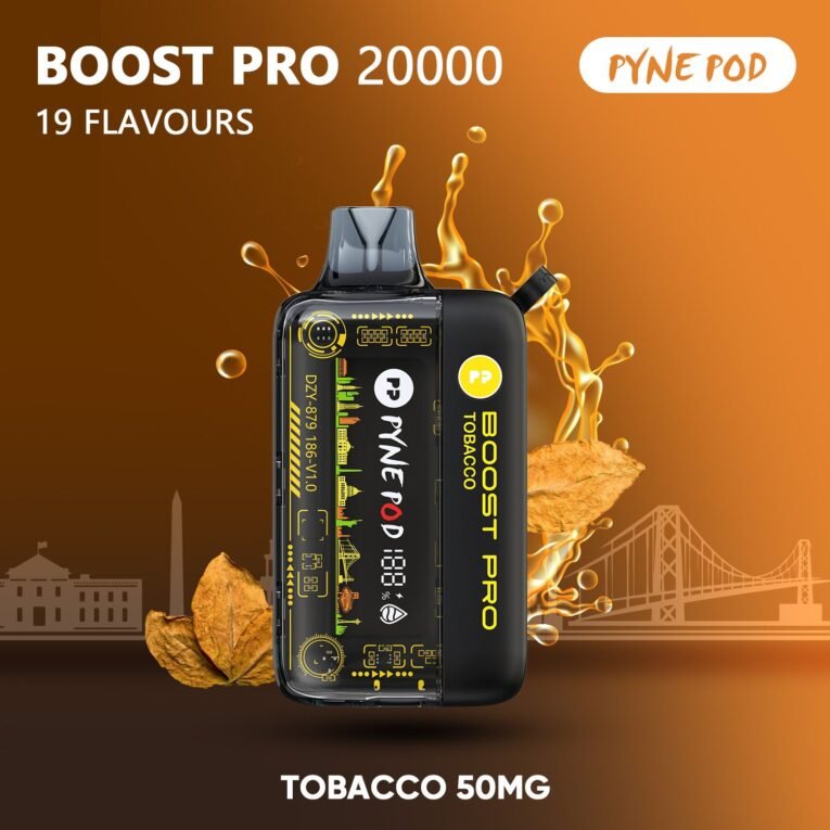 Pyne Pod Boost PRO 20K Tobacco Disposable Vape 50mg