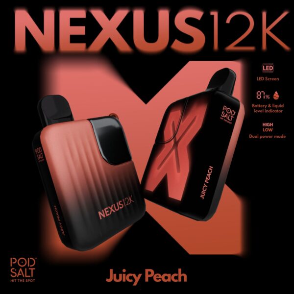Pod Salt Nexus 12000 Puffs 20MG Juicy Peach