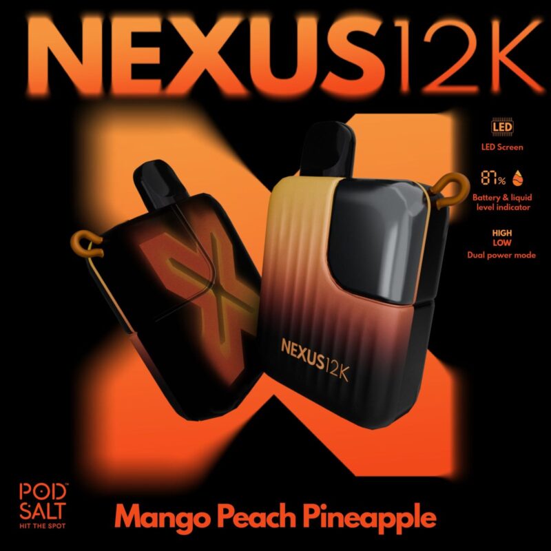 Pod Salt Nexus 12000 Puffs 20MG Mango Peach Pineapple