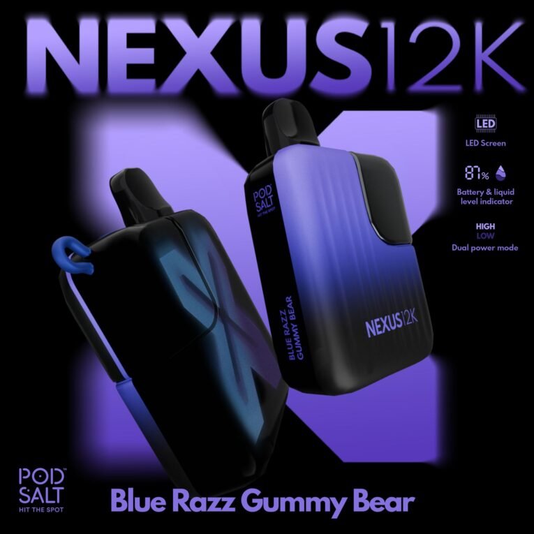 Pod Salt Nexus 12000 Puffs Blue Razz Gummy Bear