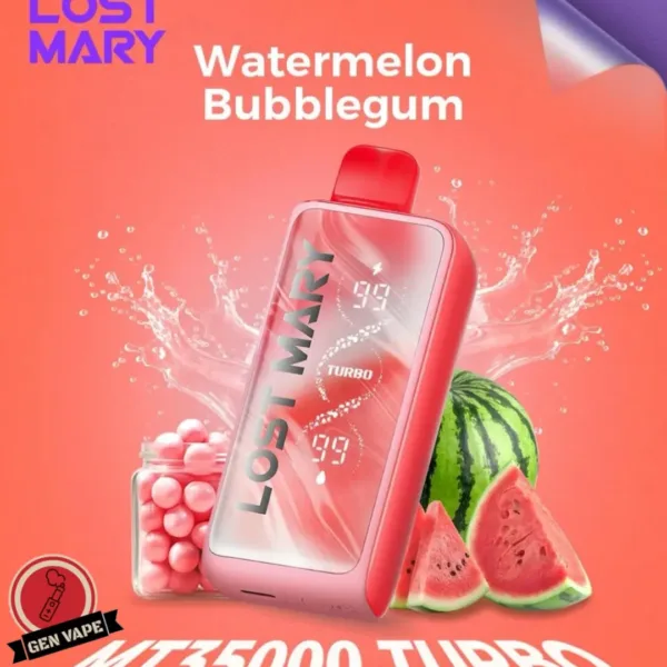Lost Mary MT35000 Puffs Turbo Disposable Vape Watermelon Bubblegum Gen Vape Dubai
