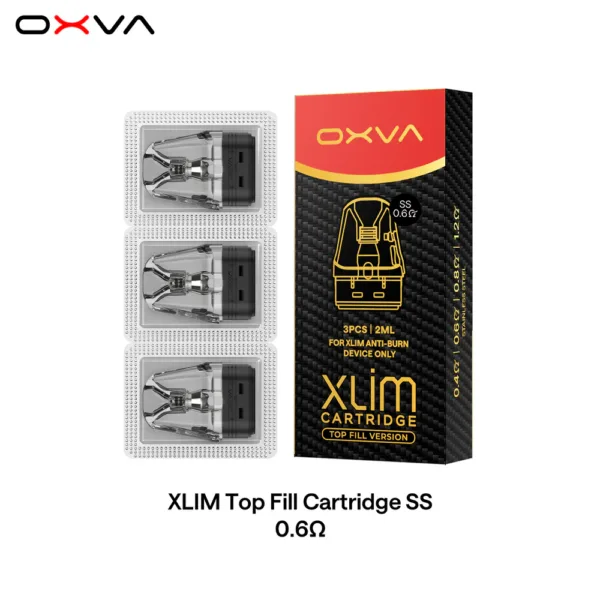 OXVA XLIM Top Fill SS Cartridge 0.6 Image Gen Vape Dubai