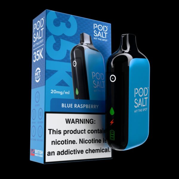 Pod Salt 35000 Puffs Disposable Vape Blue Raspberry 20mg Gen Vape Dubai