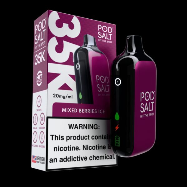 Pod Salt 35000 Puffs Disposable Vape Mixed Berries Ice 20mg Gen Vape Dubai
