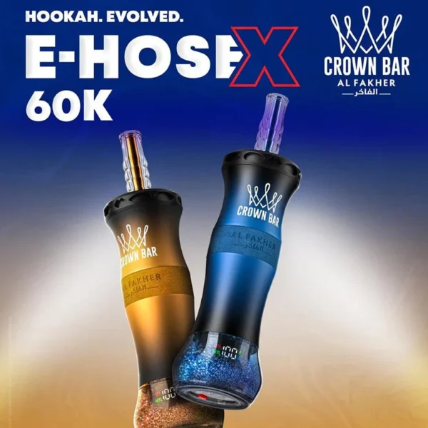 Al Fakher E Hose X 60000 Puffs Crown Bar Hookah Disposable Vape Gen Vape Dubai